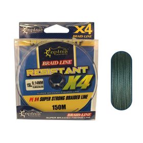 Captain Resistant Pe 4 Kat 150 mt Yeşil 0.10 mm Spin İp Misina