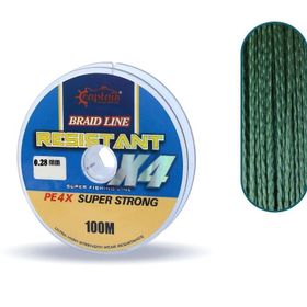 Captain Resistant Pe 4 Kat İp 100 mt Yeşil 0.28 mm Misina