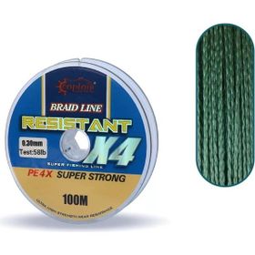 Captain Resistant Pe 4 Kat İp 100 mt Yeşil 0.30 mm Misina