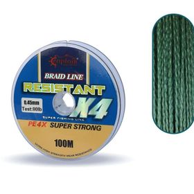 Captain Resistant Pe 4 Kat İp 100 mt Yeşil 0.45 mm Misina