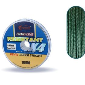 Captain Resistant PE 4 Kat İp 100 mt Yeşil 0.70 mm Misina