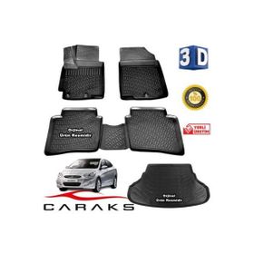 Caraks Accent Blue 2011-2020 Arası 3D Bagaj Havuzu ve Havuzlu Paspas