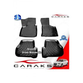Caraks Audi A3 HB 2003-2012 Siyah 4 Parça 3D Havuzlu Paspas