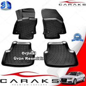 Caraks Audi A3 HB 2013-2020 Arası Siyah 4 Parça 3D Havuzlu Paspas