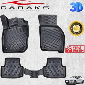Caraks Audi A3 HB 2020 Sonrası Siyah 3D Havuzlu Paspas