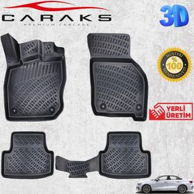 Caraks Audi A3 Sedan 2020 Sonrası Siyah 3D Havuzlu Paspas