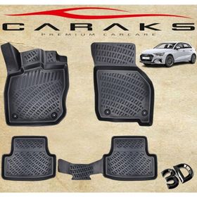 Caraks Audi A3 Sedan 2020 Sonrası Siyah 3D Havuzlu Paspas
