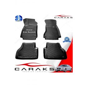 Caraks Audi A5 Sedan 2008-2015 Arası Siyah 4 Parça 3D Havuzlu Paspas