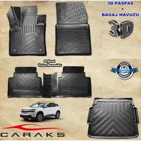 Caraks C5 Aircross 2019 Sonrası Üst 3D Bagaj Havuzu ve Havuzlu Paspas