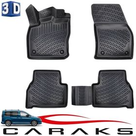 Caraks Caddy 2020 Sonrası Siyah 3D Havuzlu Paspas