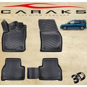 Caraks Caddy 2020 Sonrası Siyah 3D Havuzlu Paspas