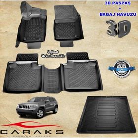 Caraks Cherokee 2011 Sonrası 3D Bagaj Havuzu ve Havuzlu Paspas
