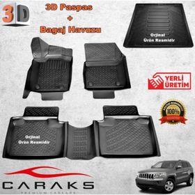 Caraks Cherokee 2011 Sonrası 3D Bagaj Havuzu ve Havuzlu Paspas