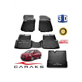 Caraks Chevrolet Aveo Sedan 2011 Sonrası 3D Bagaj Havuzu ve Havuzlu Paspas