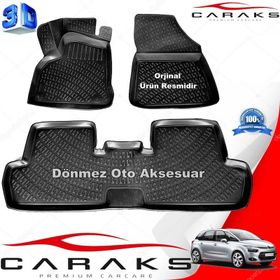 Caraks Citroen C4 Picasso 2013-2020 Siyah 3D Havuzlu Paspas