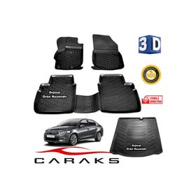 Caraks Citroen Elysee 2012-2020 Arası 3D Bagaj Havuzu ve Havuzlu Paspas