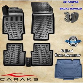 Caraks Crossland 2017 Sonrası Alt 3D Bagaj Havuzu ve Havuzlu Paspas