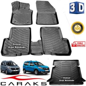Caraks Dacia Dokker 2012-2020 Arası 3D Bagaj Havuzu ve Havuzlu Paspas