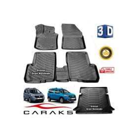 Caraks Dacia Dokker 2012-2020 Arası 3D Bagaj Havuzu ve Havuzlu Paspas
