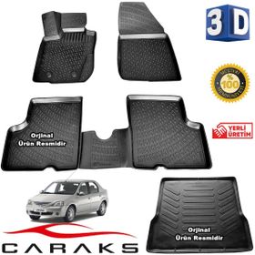 Caraks Dacia Logan Sedan 2004-2012 Arası 3D Bagaj Havuzu ve Havuzlu Paspas