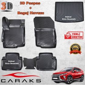 Caraks Eclipse Cross 2018 Sonrası 3D Bagaj Havuzu ve Havuzlu Paspas