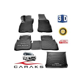Caraks Fiat Doblo 2 2010-2020 3D Bagaj Havuzu + Havuzlu Paspas