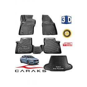 Caraks Fiat Egea Sedan 2015 Sonrası 3D Bagaj Havuzu ve Havuzlu Paspas