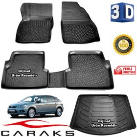 Caraks Ford Focus 2 HB 2005-2011 3D Bagaj Havuzu ve Havuzlu Paspas