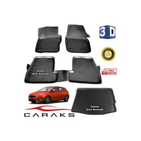 Caraks Ford Focus 4 HB 2015-2018 3D Bagaj Havuzu ve Havuzlu Paspas