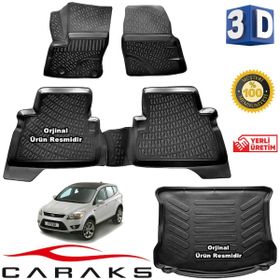 Caraks Ford Kuga 2008-2012 3D Bagaj Havuzu ve Havuzlu Paspas