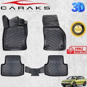 Caraks Golf 8 Manuel 2020 Sonrası Siyah 3D Havuzlu Paspas