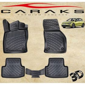 Caraks Golf 8 Manuel 2020 Sonrası Siyah 3D Havuzlu Paspas