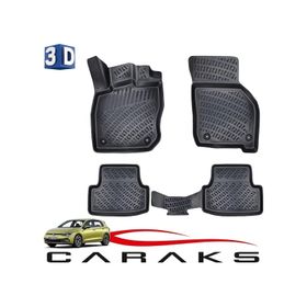 Caraks Golf 8 Otomatik 2020 Sonrası Siyah 3D Havuzlu Paspas
