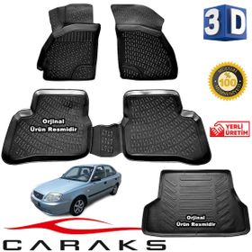 Caraks Hyundai Admire 2003-2005 Arası 3D Bagaj Havuzu ve Havuzlu Paspas