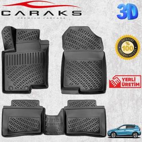 Caraks Hyundai Bayon 2021 Sonrası Siyah 3D Havuzlu Paspas
