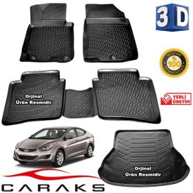 Caraks Hyundai Elantra 2011-2015 Arası 3D Bagaj Havuzu ve Havuzlu Paspas
