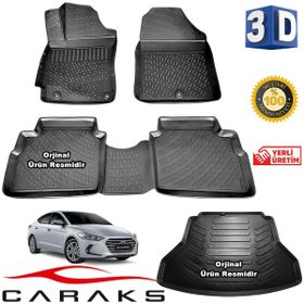 Caraks Hyundai Elantra 2015-2020 Arası 3D Bagaj Havuzu ve Havuzlu Paspas