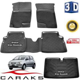 Caraks Hyundai Getz 2002-2012 Arası 3D Bagaj Havuzu ve Havuzlu Paspas
