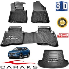 Caraks Hyundai Tucson 2015-2020 3D Bagaj Havuzu ve Havuzlu Paspas