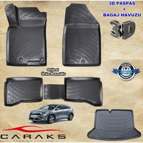 Caraks Kia Niro 2017 Sonrası 3D Bagaj Havuzu ve Havuzlu Paspas