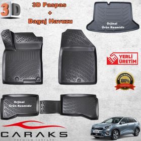 Caraks Kia Niro 2017 Sonrası 3D Bagaj Havuzu ve Havuzlu Paspas