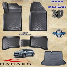 Caraks Kia Niro 2017 Sonrası 3D Bagaj Havuzu ve Havuzlu Paspas