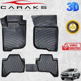 Caraks L200 Blizzard 4x4 2019 Sonrası Siyah 3D Havuzlu Paspas