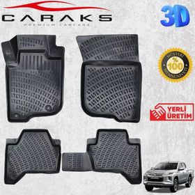 Caraks L200 Tornado 4x2 2019 Sonrası Siyah 3D Havuzlu Paspas