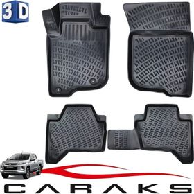 Caraks L200 Tornado 4x2 2019 Sonrası Siyah 3D Havuzlu Paspas