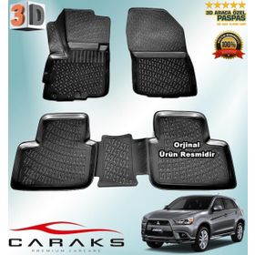 Caraks Mitsubishi ASX 2010-2015 Arası Siyah 4 Parça 3D Havuzlu Paspas