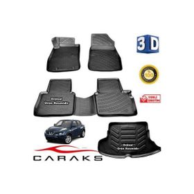 Caraks Nissan Juke 2010-2014 Arası 3D Bagaj Havuzu ve Havuzlu Paspas