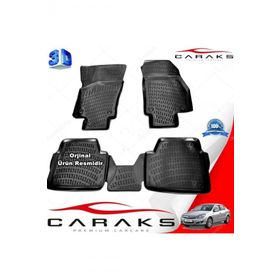 Caraks Opel Astra H Sedan 2008-2017 Arası Siyah 4 Parça 3D Havuzlu Paspas