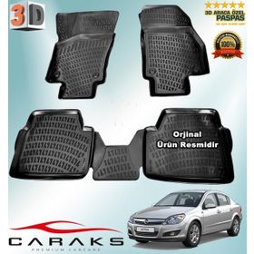 Caraks Opel Astra H Sedan 2008-2017 Arası Siyah 4 Parça 3D Havuzlu Paspas