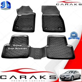 Caraks Opel Astra J HB 2010-2017 Arası Siyah 4 Parça 3D Havuzlu Paspas